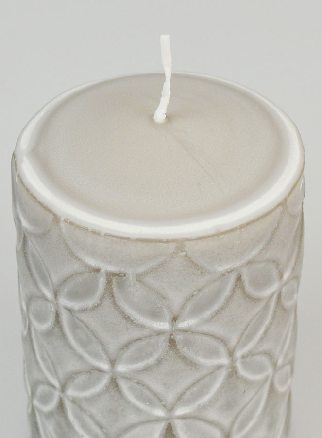 Candela Decorativa Effetto Ceramica – Grigia (pic 4)