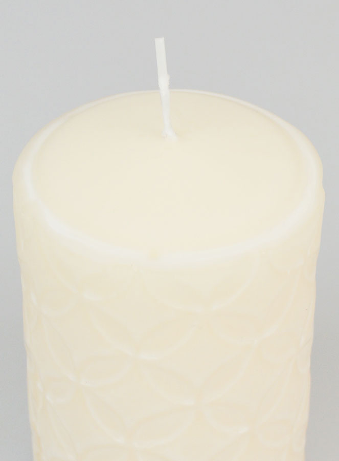 Candela Decorativa Effetto Ceramica – Avorio (pic 4)