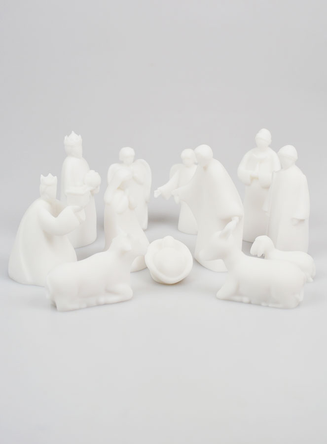 Presepe di Natale Completo in Alabastro - 12 Pezzi (pic 1)