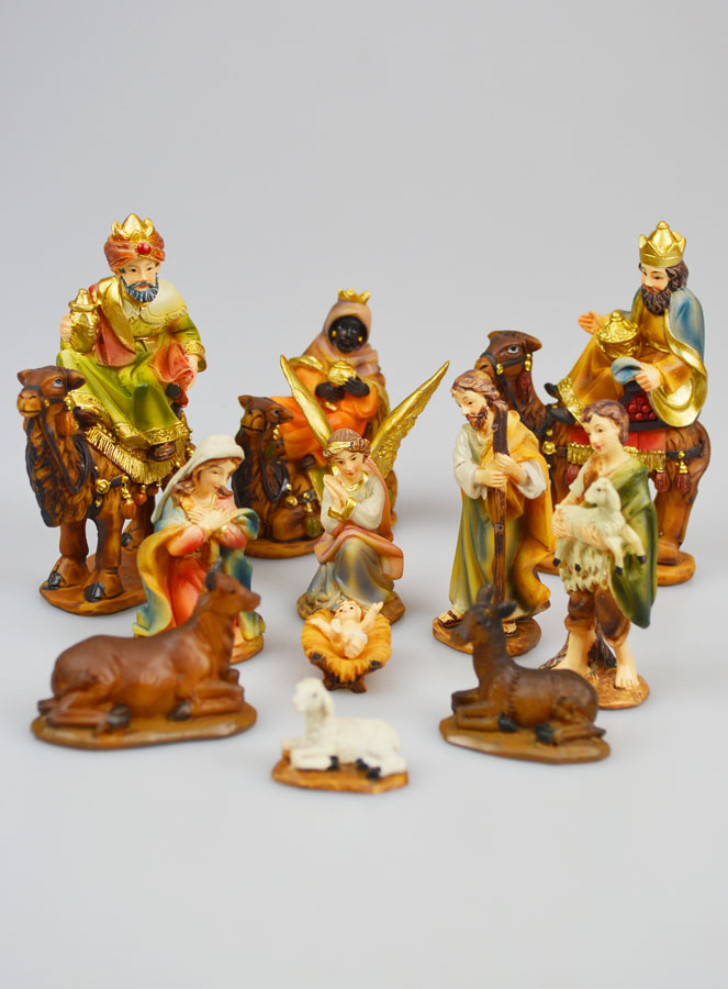 Presepe di Natale con 11 statuine - 7 cm (pic 1)
