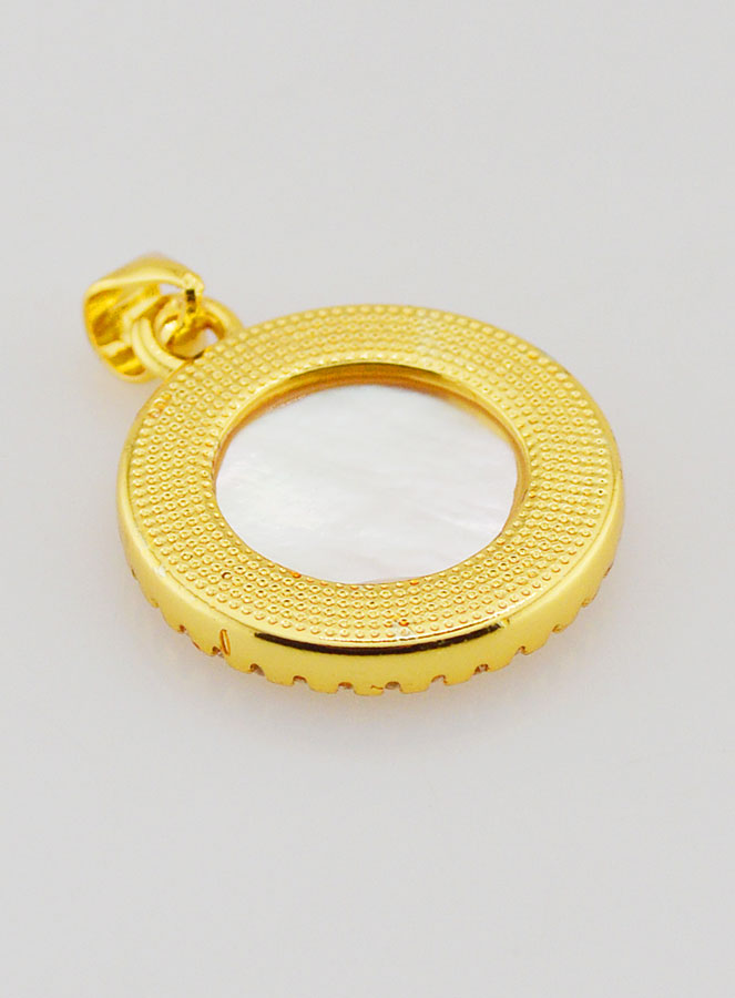 Medaglia San Michele in Ottone e Madreperla - 22 mm (pic 4)