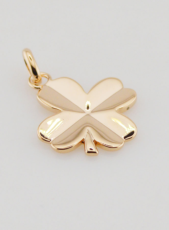 Ciondolo Quadrifoglio in Oro Placcato - 17 mm (pic 3)