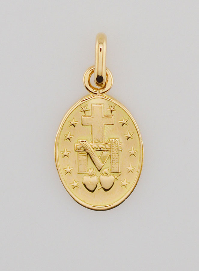 Medaglia Miracolosa in Oro 18k - 15 mm (pic 2)