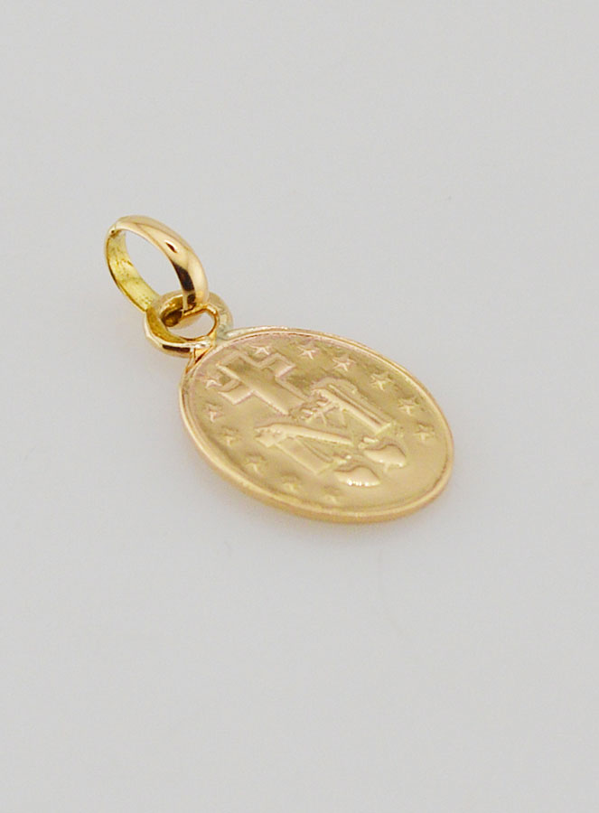 Medaglia Miracolosa in Oro 18k - 10 mm (pic 4)