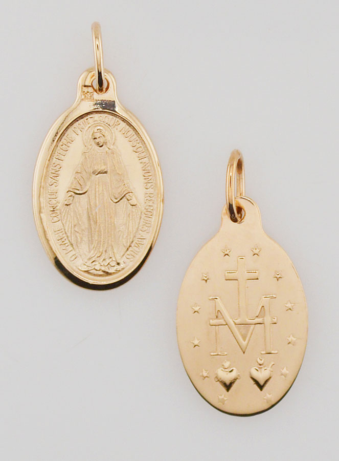 Medaglia Miracolosa Placcata Oro - 17 mm (pic 1)