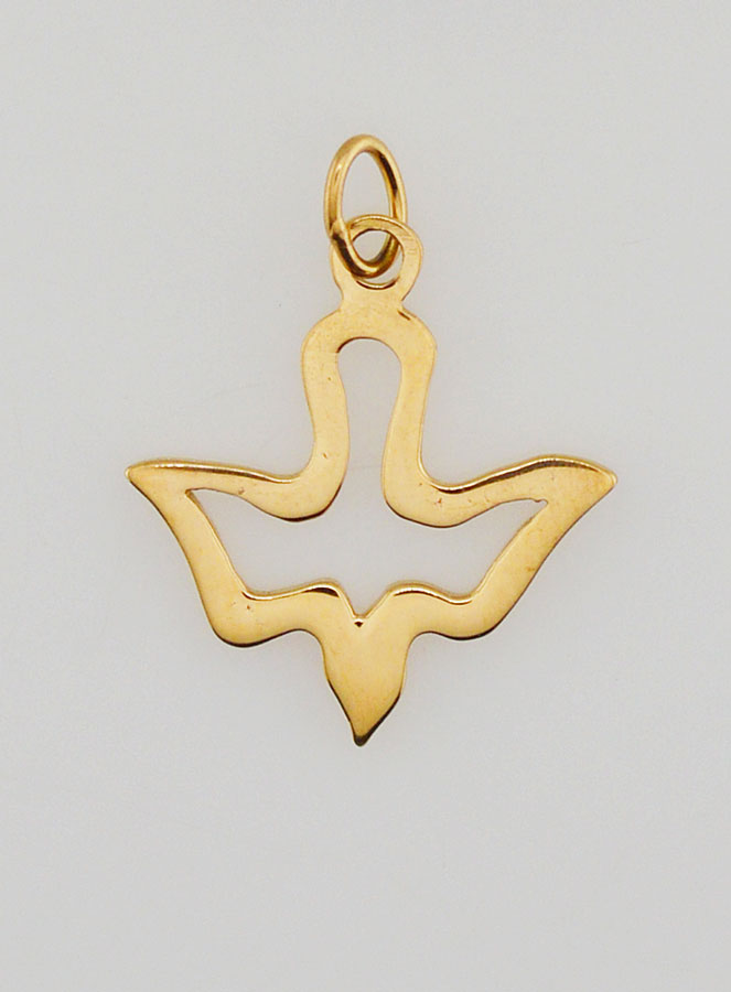 Medaglia dello Spirito Santo in Inox Dorato (pic 1)