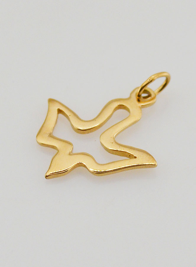 Medaglia dello Spirito Santo in Inox Dorato (pic 3)