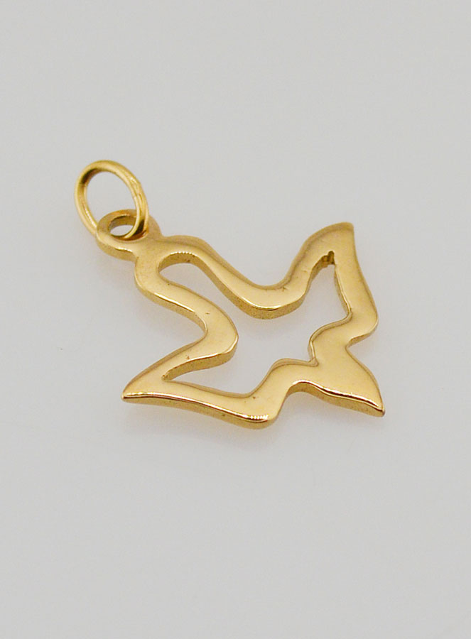 Medaglia dello Spirito Santo in Inox Dorato (pic 4)