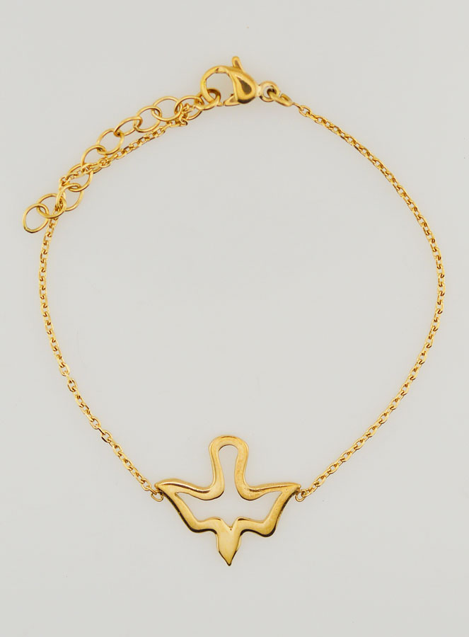 Bracciale Spirito Santo Traforato in Inox Dorato (pic 1)