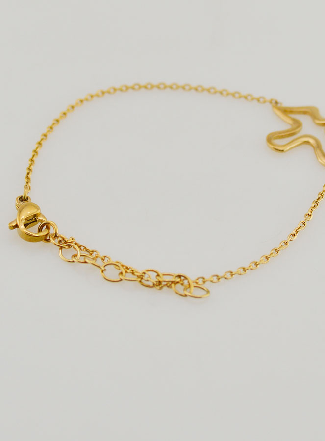 Bracciale Spirito Santo Traforato in Inox Dorato (pic 4)