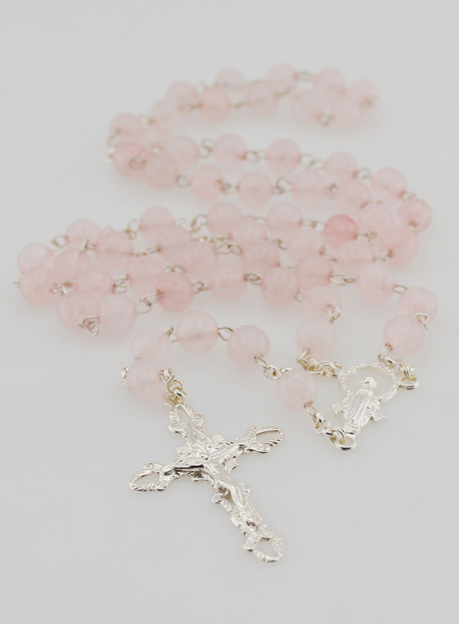 Rosario Madonna Miracolosa in Quarzo e Argento (pic 2)