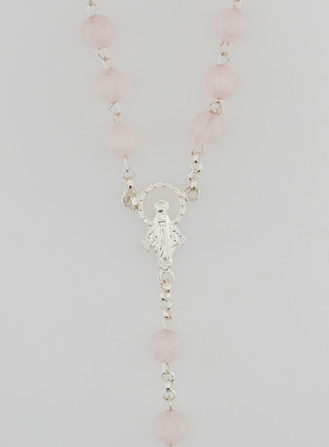 Rosario Madonna Miracolosa in Quarzo e Argento (pic 4)