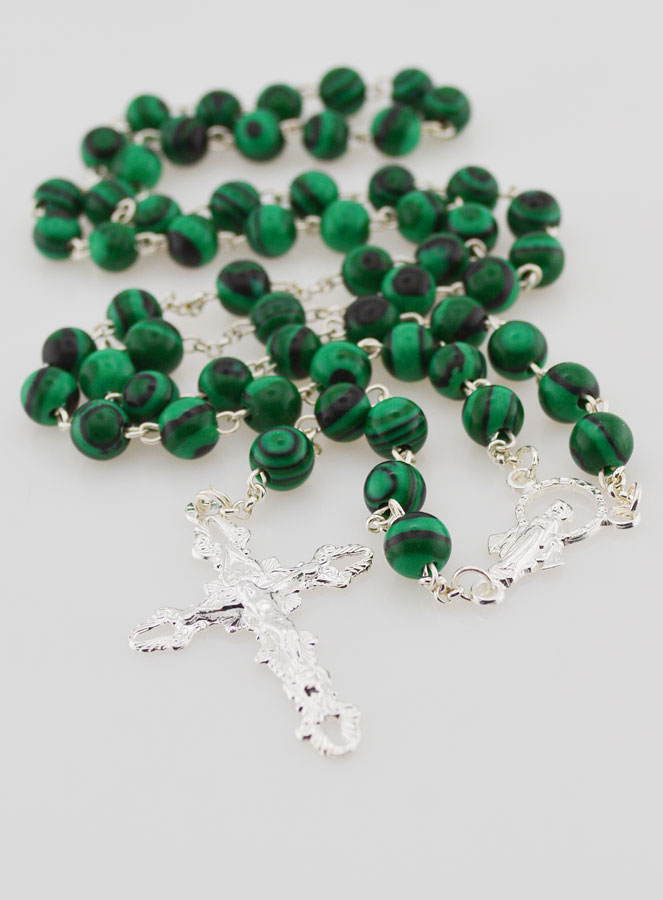 Rosario Madonna Miracolosa Argento 925 & Malachite (pic 2)