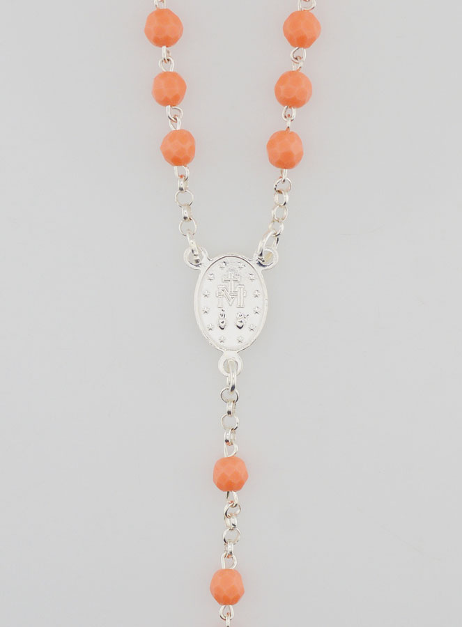 Rosario Madonna Miracolosa Argento 925 & Corallo (pic 4)