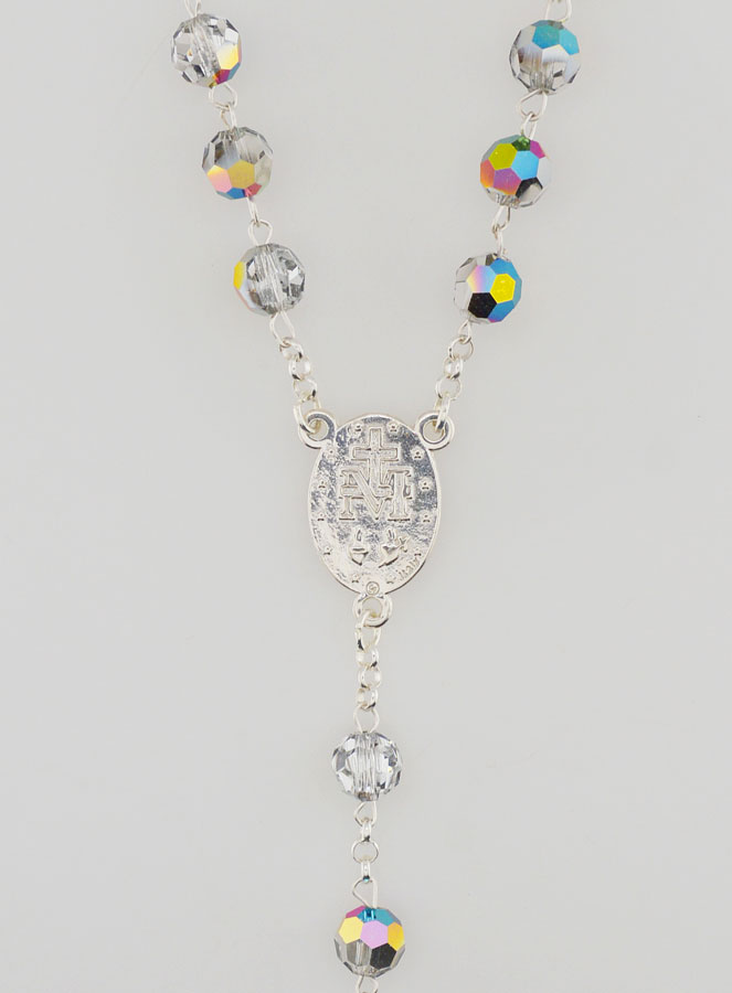 Rosario Madonna Miracolosa Argento 925 & Cristallo (pic 4)
