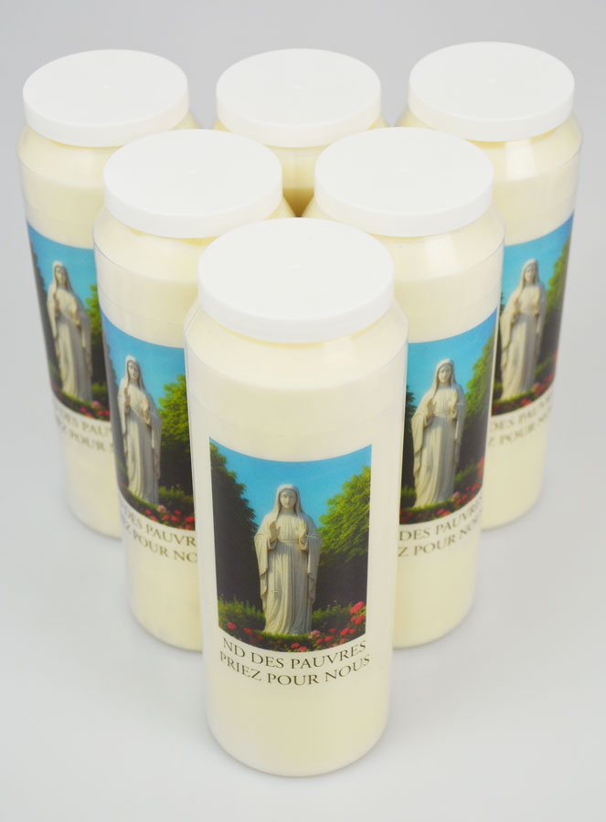 Pacco da 6 Candele per Novena Alla Madonna dei Poveri (pic 2)