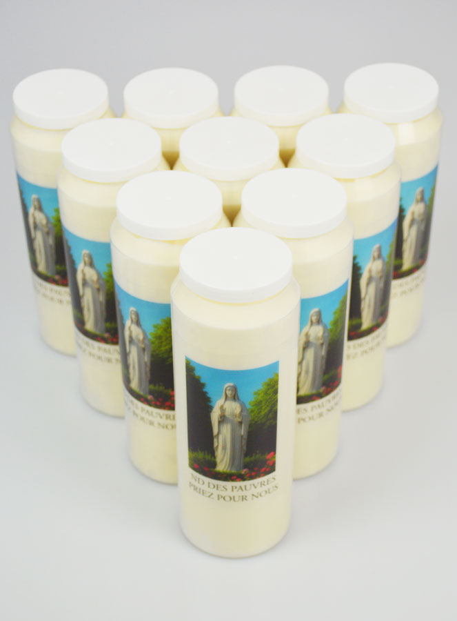 Pacco da 10 Candele per Novena Alla Madonna dei Poveri (pic 2)