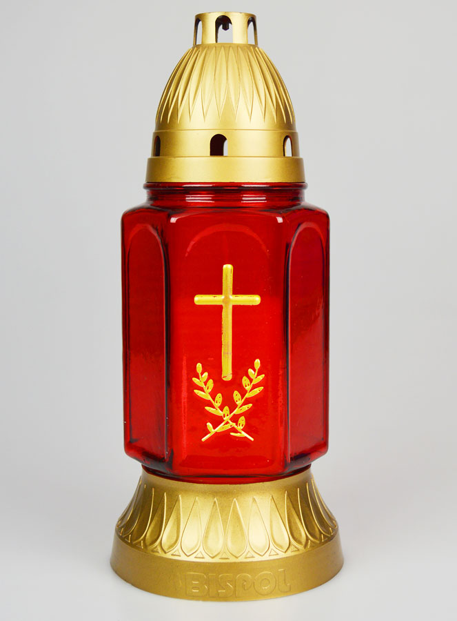 Candela Cimiteriale in Vetro - 25 cm (pic 1)