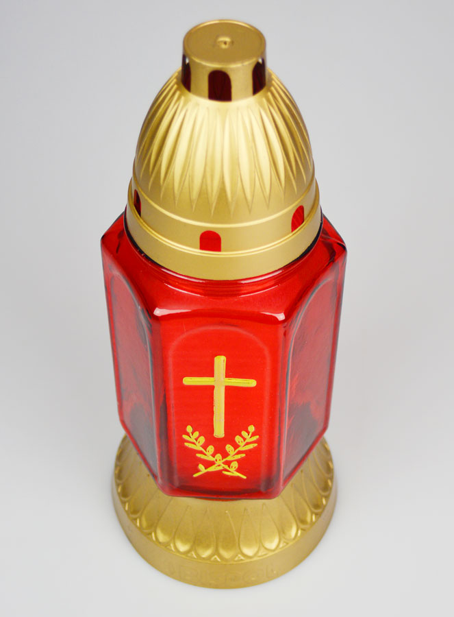 Candela Cimiteriale in Vetro - 25 cm (pic 2)