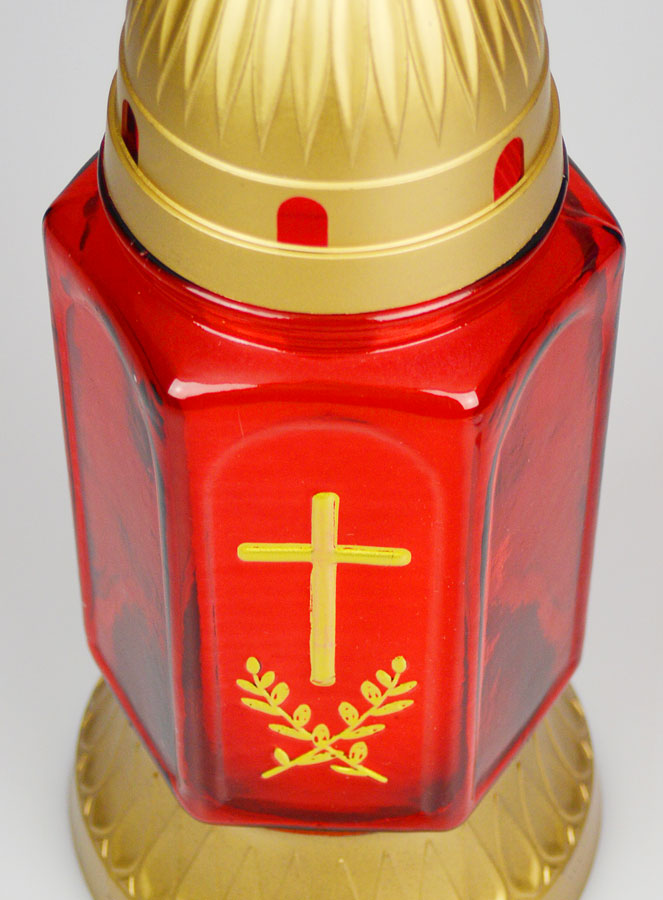 Candela Cimiteriale in Vetro - 25 cm (pic 4)