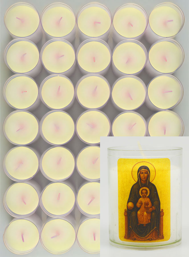 Set di 24 Candele Votive Madonna di Montserrat (pic 1)