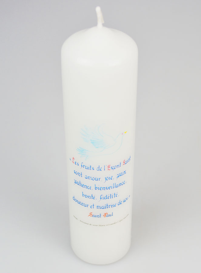 Cero per la Cresima I Frutti dello Spirito Santo - 20cm (pic 2)