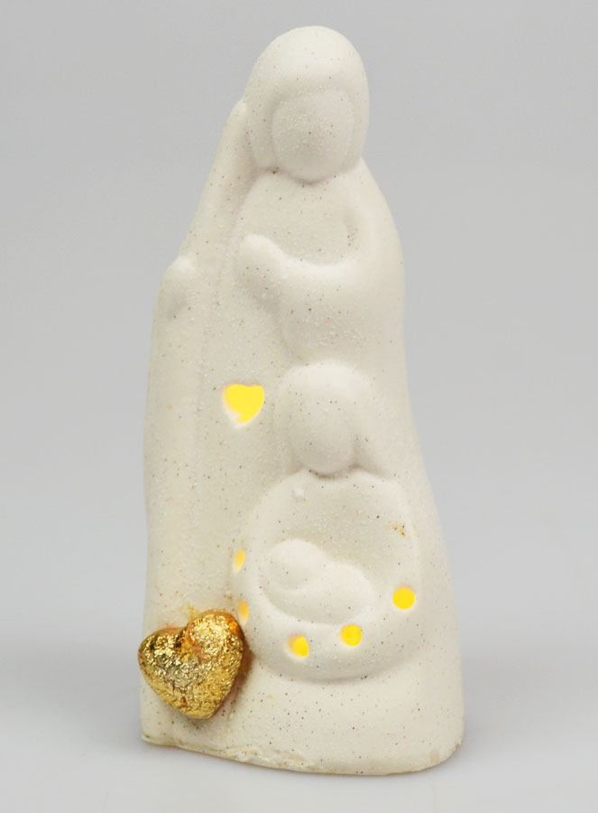 Statua Sacra Famiglia Luminosa in Porcellana - 11cm (pic 1)
