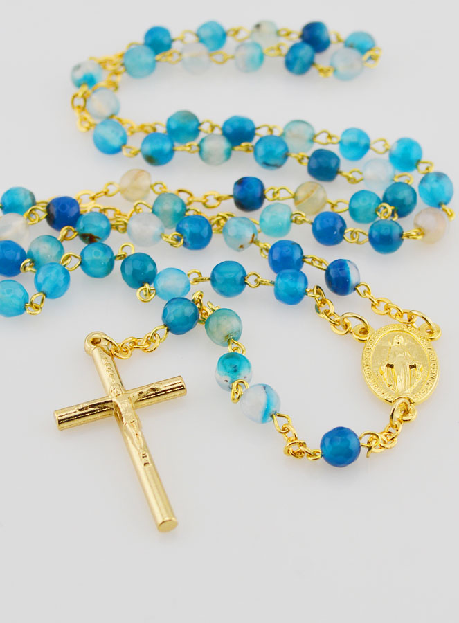 Rosario Medaglia Miracolosa in Agata - Catena Dorata (pic 2)