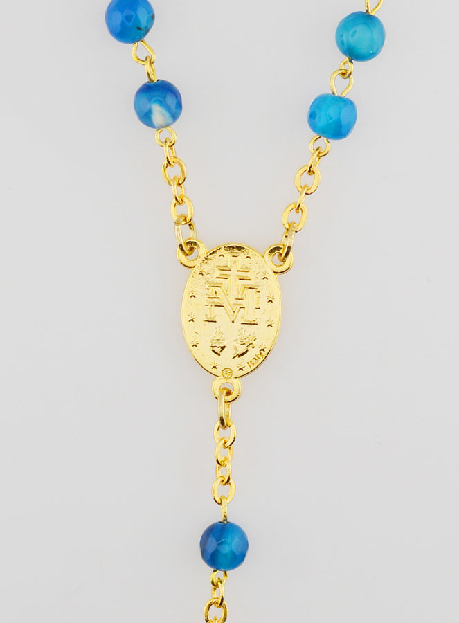 Rosario Medaglia Miracolosa in Agata - Catena Dorata (pic 4)