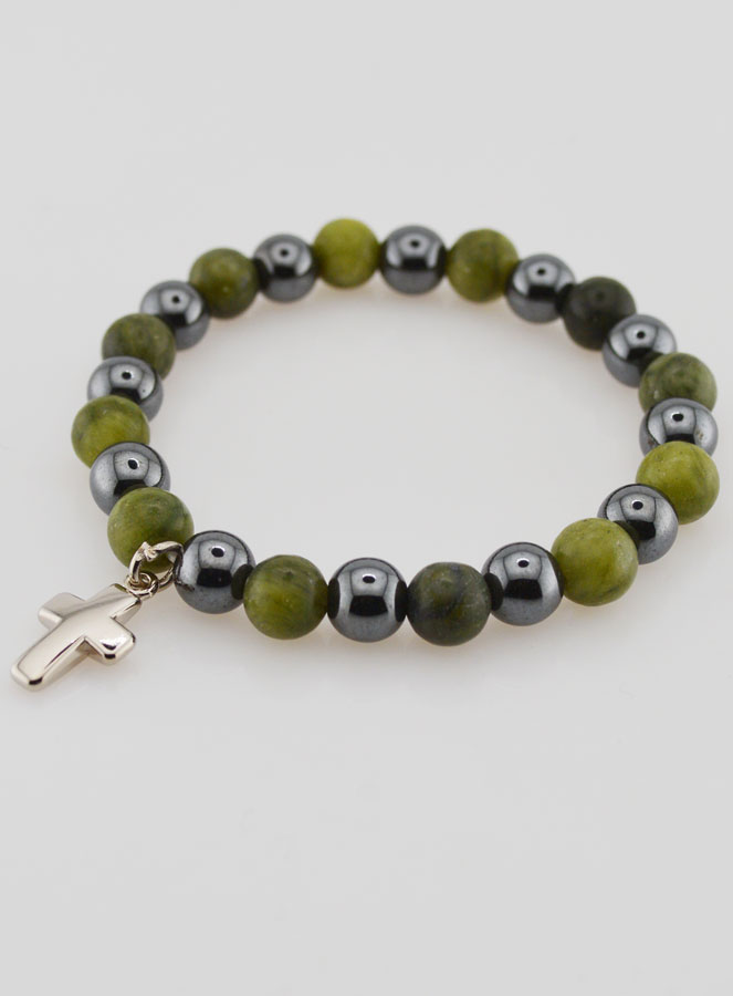 Bracciale con Croce - Ematite & Vesuvianite (pic 3)