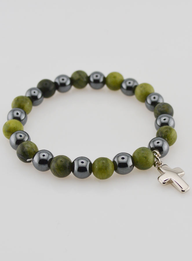 Bracciale con Croce - Ematite & Vesuvianite (pic 4)