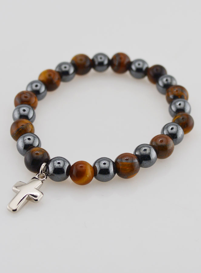 Bracciale in Pietre Naturali - Occhio di Tigre & Ematite (pic 3)