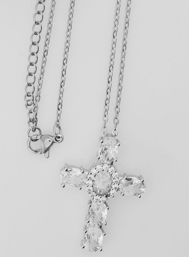 Collana Religiosa in Ottone con Croce (pic 3)