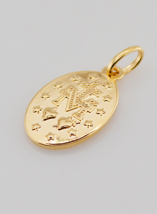 Medaglia Miracolosa in Placcato Oro 18mm (pic 4)