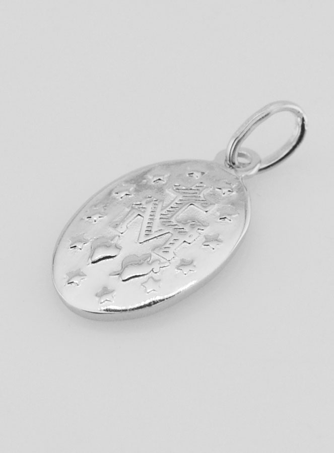 Medaglia Miracolosa in Argento Massiccio - 18mm (pic 4)