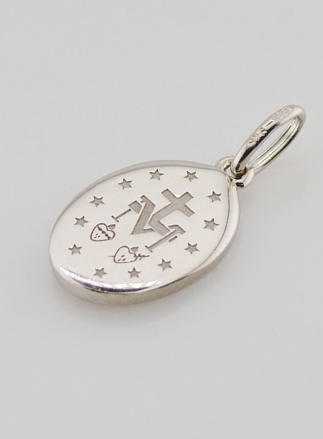 Medaglia Miracolosa Argento & Smalto Blu (pic 4)