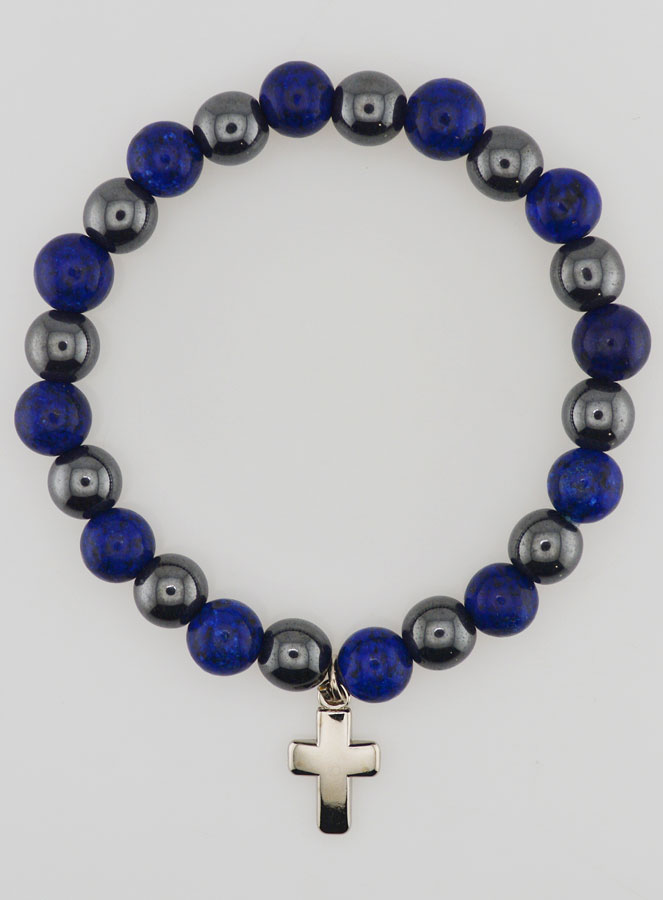Bracciale in Pietre Naturali - Ematite & Lapislazzuli (pic 1)