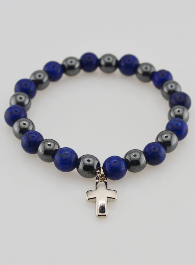 Bracciale in Pietre Naturali - Ematite & Lapislazzuli (pic 2)