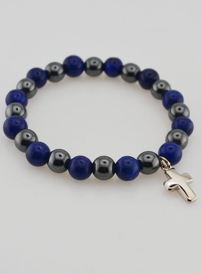 Bracciale in Pietre Naturali - Ematite & Lapislazzuli (pic 3)
