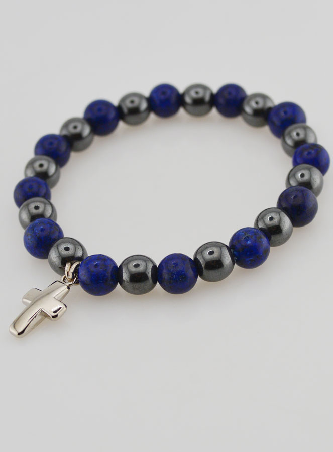 Bracciale in Pietre Naturali - Ematite & Lapislazzuli (pic 4)