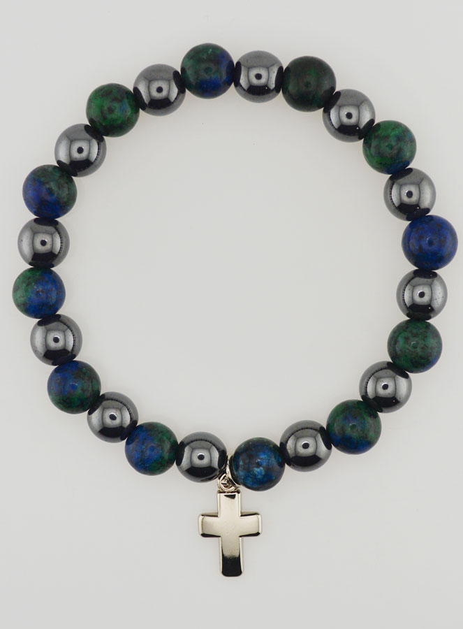 Bracciale in Pietre Naturali - Ematite & Azurite (pic 1)