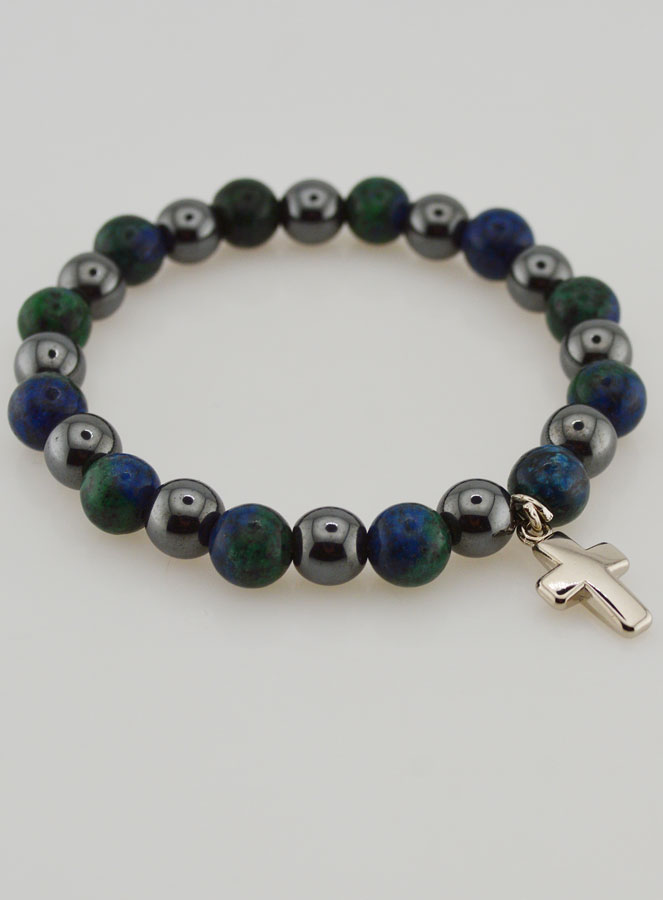 Bracciale in Pietre Naturali - Ematite & Azurite (pic 4)
