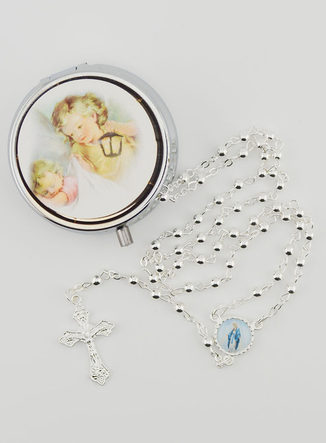 Scatola Porta Rosario Angelo Custode - Rosario Incluso (pic 1)