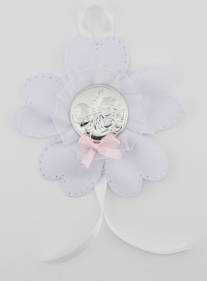 Regalo di Battesimo - Sopraculla a Fiore - Angelo Custode (pic 1)