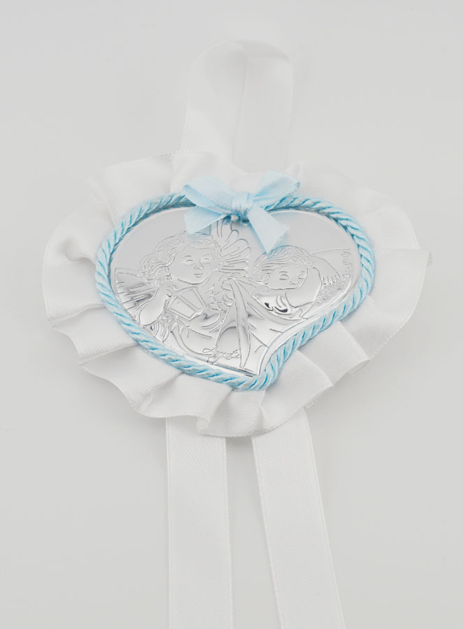 Regalo di Battesimo - Sopraculla Cuore & Angelo Custode (pic 2)