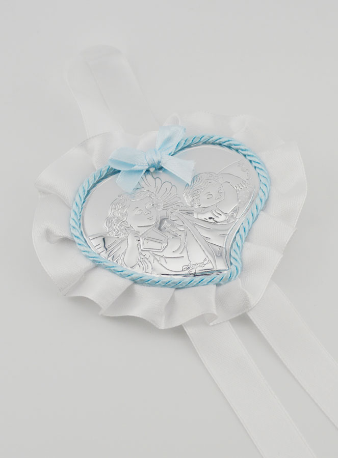 Regalo di Battesimo - Sopraculla Cuore & Angelo Custode (pic 3)