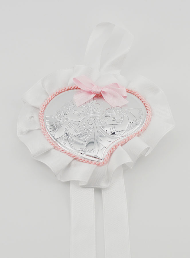 Regalo di Battesimo - Sopraculla Cuore & Angelo Custode (pic 2)