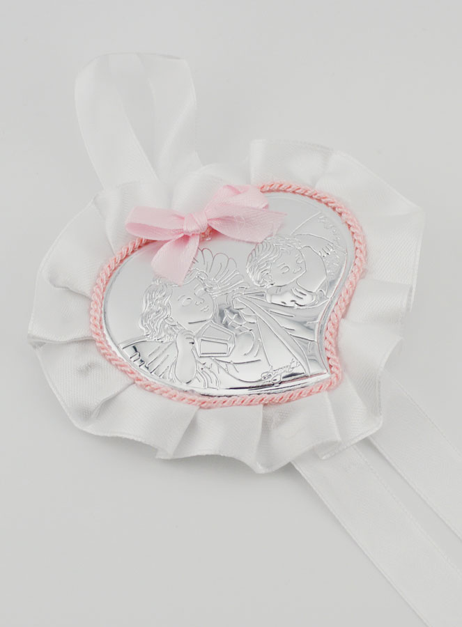 Regalo di Battesimo - Sopraculla Cuore & Angelo Custode (pic 3)