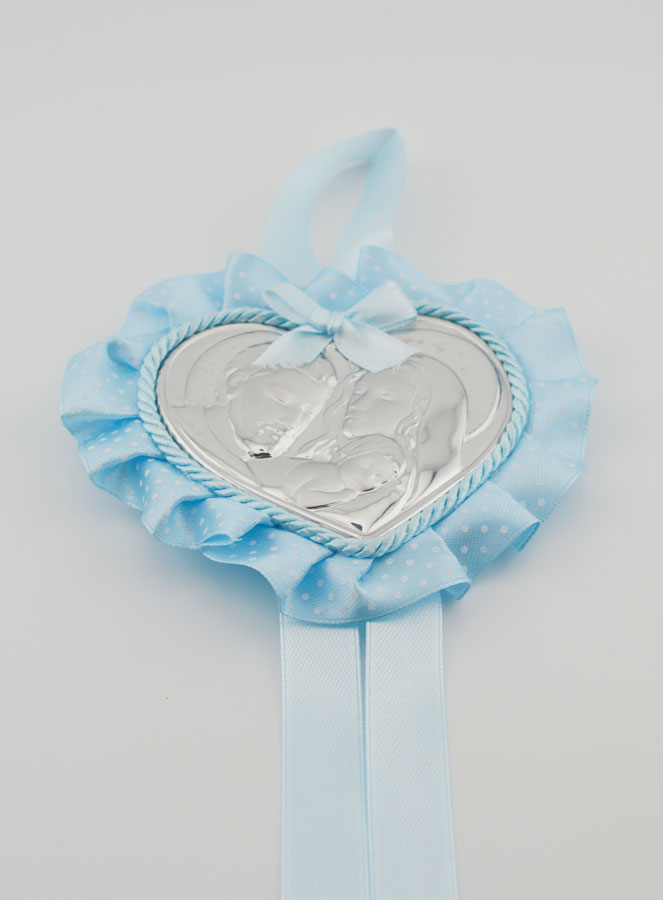 Regalo di Battesimo - Sopraculla Cuore & Sacra Famiglia (pic 2)