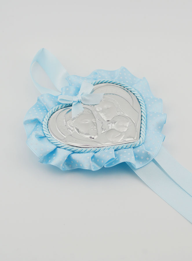 Regalo di Battesimo - Sopraculla Cuore & Sacra Famiglia (pic 3)